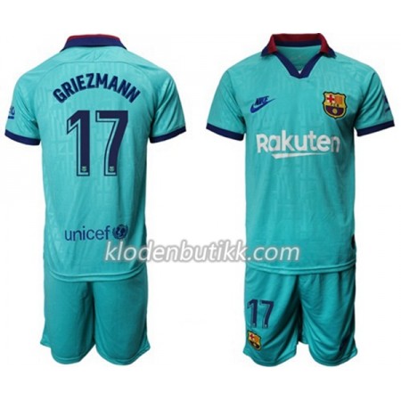 FC Barcelona Griezmann 17 Barn Tredjedraktsett 2019-2020 Kortermet (+ Korte bukser)
